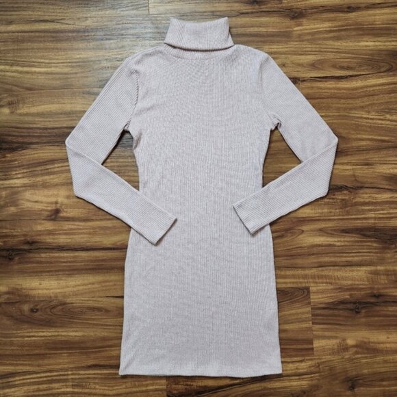 So Blush Pink Ribbed Sweater Dress Size Small - Picture 1 of 4